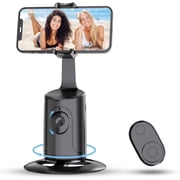 PINHEN Auto Face Tracking Tripod, 360  Rotation Auto Tracking Phone Holder, No App, Phone Camera Mount with Remote and Gesture Control, Rechargeable Smart Shooting Holder for Video Recording, Tiktok