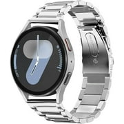 PINHEN Band Compatible with Samsung Galaxy Watch 7 6 5 4 Band 40mm 44mm 45mm/Watch 6 4 Classic 42mm 46mm 43mm 47mm,Metal Stainless Steel Bands Strap Men Women,N