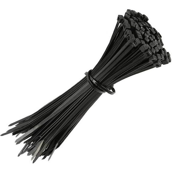 PINHEN Cable Zip Ties, 200pcs Self-Locking 12 Inch Width 0.16inch Nylon Cable Ties, Perfect for Indoor Outdoor Home Office Garage and Workshop