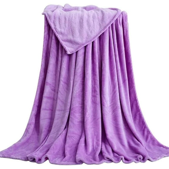 PINHEN Flannel Fleece Blanket Throw Size(60 by 80 Inches), Beige Throw Blanket for Couch Sofa Bed 280GSM, Super Soft Plush Cozy and Lightweight Warm Bed Blanket for All Season