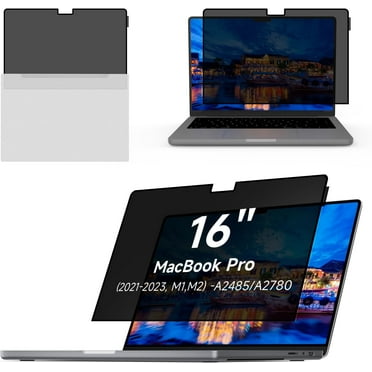 PINHEN Laptop Privacy Screen MacBook Pro 16 Inch (2021-2023, M1,M2) -A2485/A2780, Removable Computer Screen Privacy Shield for Mac 16 Inch