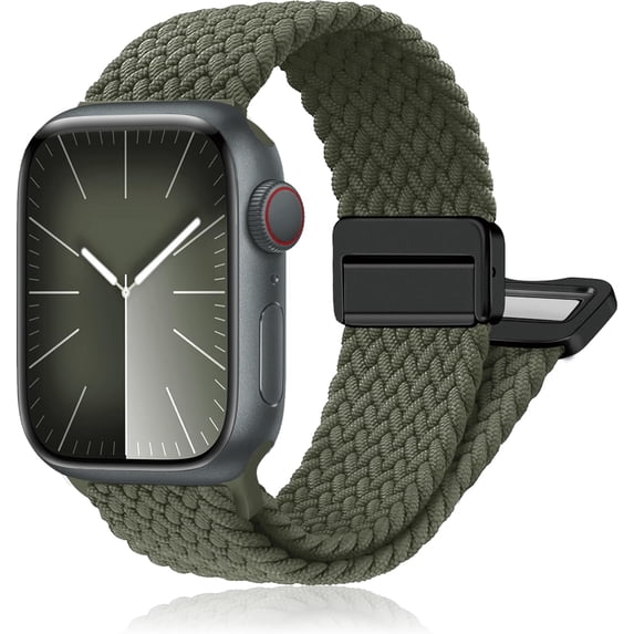 PINHEN Magnetic Woven Stretch Loop - Compatible with Apple Watch Band 40mm 41mm 44mm 45mm iWatch Band Ultra/2 49mm 38mm 42mm, Stretch Woven Nylon Band for Apple watch Series 9 8 7 6 5 4 3 2 SE
