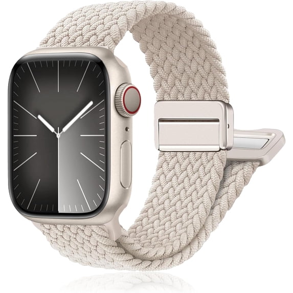 PINHEN Magnetic Woven Stretch Loop - Compatible with Apple Watch Band 40mm 41mm 44mm 45mm iWatch Band Ultra/2 49mm 38mm 42mm, Stretch Woven Nylon Band for Apple watch Series 9 8 7 6 5 4 3 2 SE