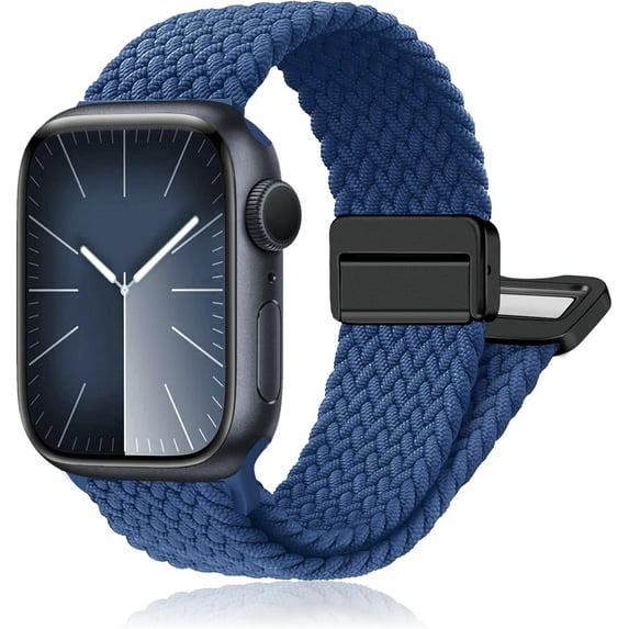 PINHEN Magnetic Woven Stretch Loop - Compatible with Apple Watch Band 40mm 41mm 44mm 45mm iWatch Band Ultra/2 49mm 38mm 42mm, Stretch Woven Nylon Band for Apple watch Series 9 8 7 6 5 4 3 2 SE