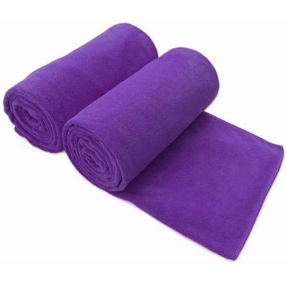 PINHEN Microfiber Bath Towels, 2 Pack Extra Large Bathroom Towel 30" x 60", Oversized, Ultra Soft, Super Absorbent and Fast Drying, No Fading for Hair, Yoga, Gym