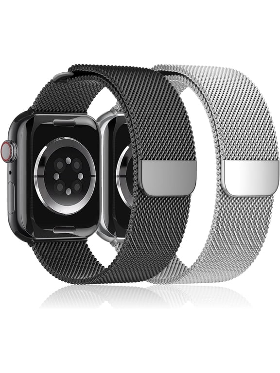 Milanese Loop Compatible with Apple Watch Band 40mm 41mm 38mm 44mm 45mm 49mm 42mm iwatch band Women Men,Stainless Steel Mesh Magnetic Strap for Apple watch Ultra/2 Series 9 8 7 6 5 4,SE 2nd