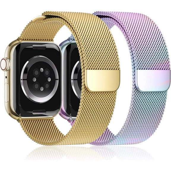 PINHEN Milanese Loop Compatible with Apple Watch Band 40mm 41mm 38mm 44mm 45mm 49mm 42mm iwatch band Women Men,Stainless Steel Mesh Magnetic Strap for Apple watch Ultra/2 Series 9 8 7 6 5 4,SE 2nd