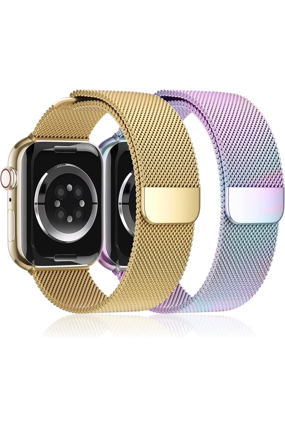 Milanese Loop Compatible with Apple Watch Band 40mm 41mm 38mm 44mm 45mm 49mm 42mm iwatch band Women Men,Stainless Steel Mesh Magnetic Strap for Apple watch Ultra/2 Series 9 8 7 6 5 4,SE 2nd