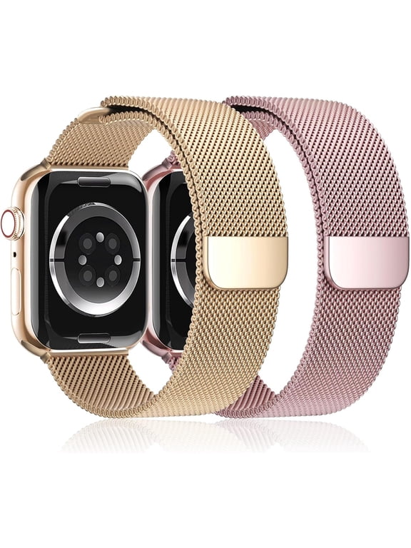 Milanese Loop Compatible with Apple Watch Band 40mm 41mm 38mm 44mm 45mm 49mm 42mm iwatch band Women Men,Stainless Steel Mesh Magnetic Strap for Apple watch Ultra/2 Series 9 8 7 6 5 4,SE 2nd