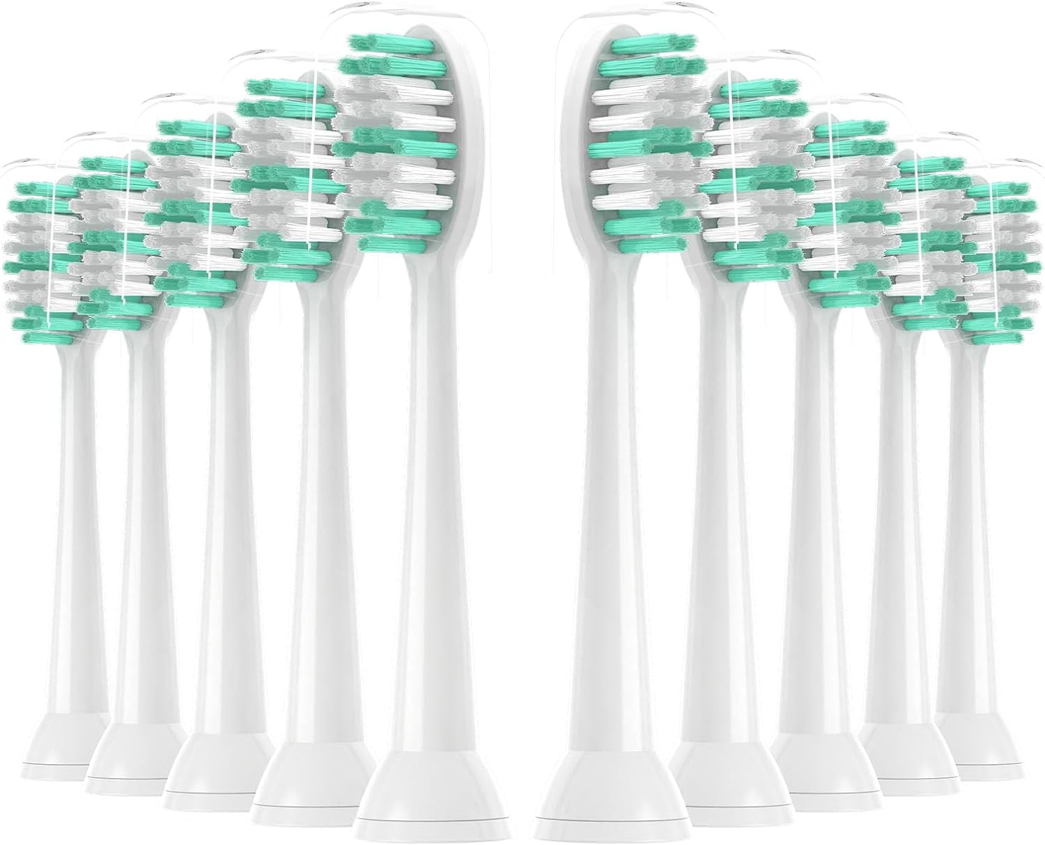PINHEN Replacement Toothbrush Heads 10 Pack for AquaSonic Black Series for Vibe Series Black