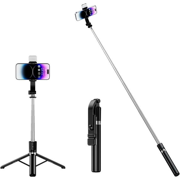 PINHEN Selfie Stick, 67 Inch Phone Tripod Extendable Cell Phone Tripod Stand with Wireless Remote and Phone Holder Compatible with iPhone Android Phone for Selfie, Video Recording, Photo