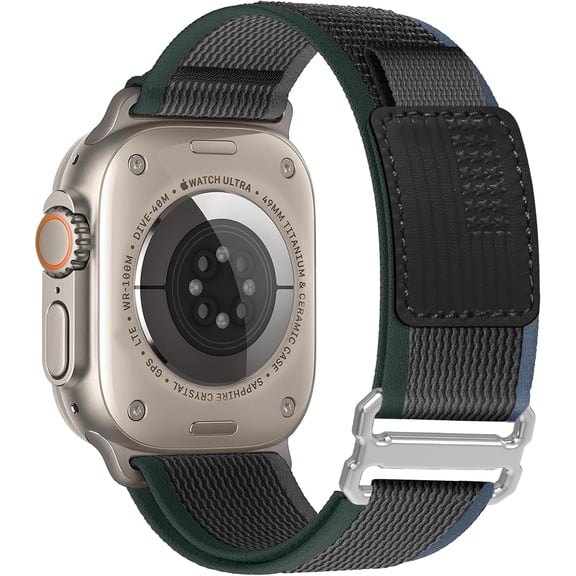 PINHEN Trail Loop Nylon Band, Compatible with Apple Watch Ultra 2/Ultra Band 49mm 45mm 44mm 42mm for Men Women, Soft Braided Elastic Weave Sport Strap for iWatch Ultra 2, iWatch Ultra Series SE 9/8/7/