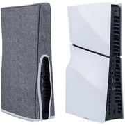 PINHEN Vertical Dust Cover for PS5 Slim Console Only, Precision Cut Protective Case Anti Scratch Cover Sleeve for PlayStation 5 Slim Console Digital and Disc Edition, Gray