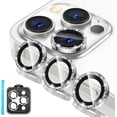 thumbnail image 1 of PINHEN for iPhone 15 Pro/iPhone 15 Pro Max Camera Lens Protector, 9H Tempered Glass Camera Cover Screen Protector, Metal Individual Ring for iPhone 15 Pro Max 6.7 inch iPhone 15Pro 6.1 inch, 1 of 7