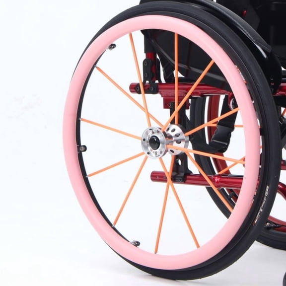 PINK 24" SUPER GRIP SILICONE PUSH RIM COVERS. PRICE IS FOR A SET OF 2