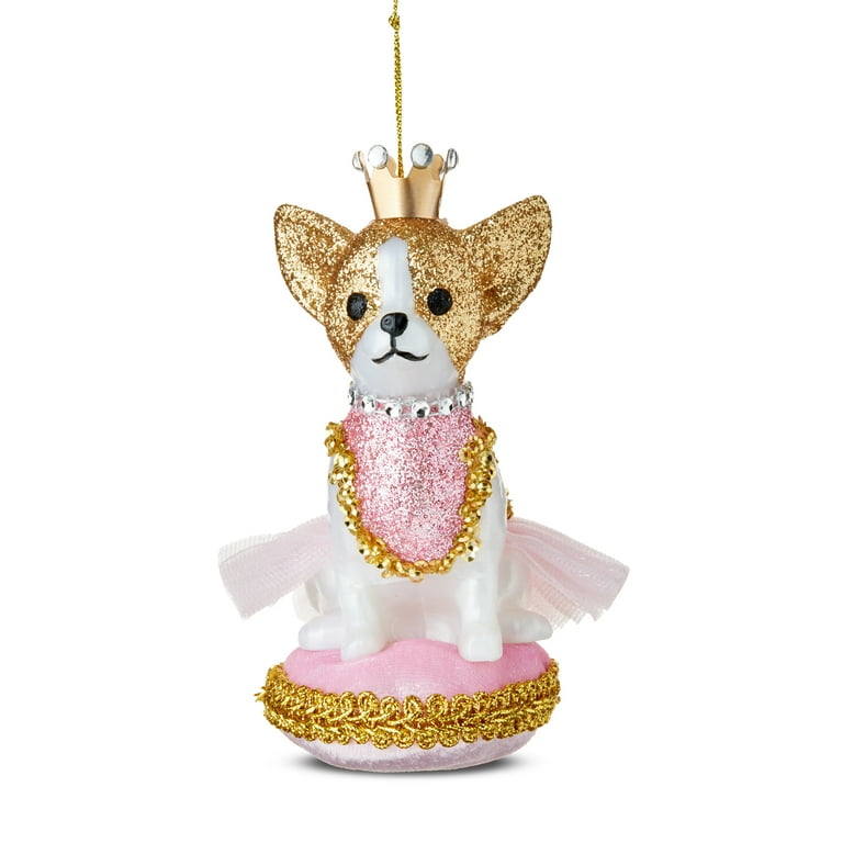 Pink & Gold Chihuahua Christmas Ornament, 4.7 in, by Holiday Time