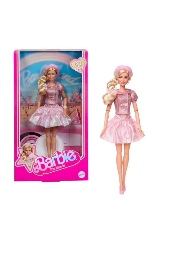 The Movie Doll, Margot Robbie as Barbie, Collectible Doll Wearing Pink Blouse & Skirt Set