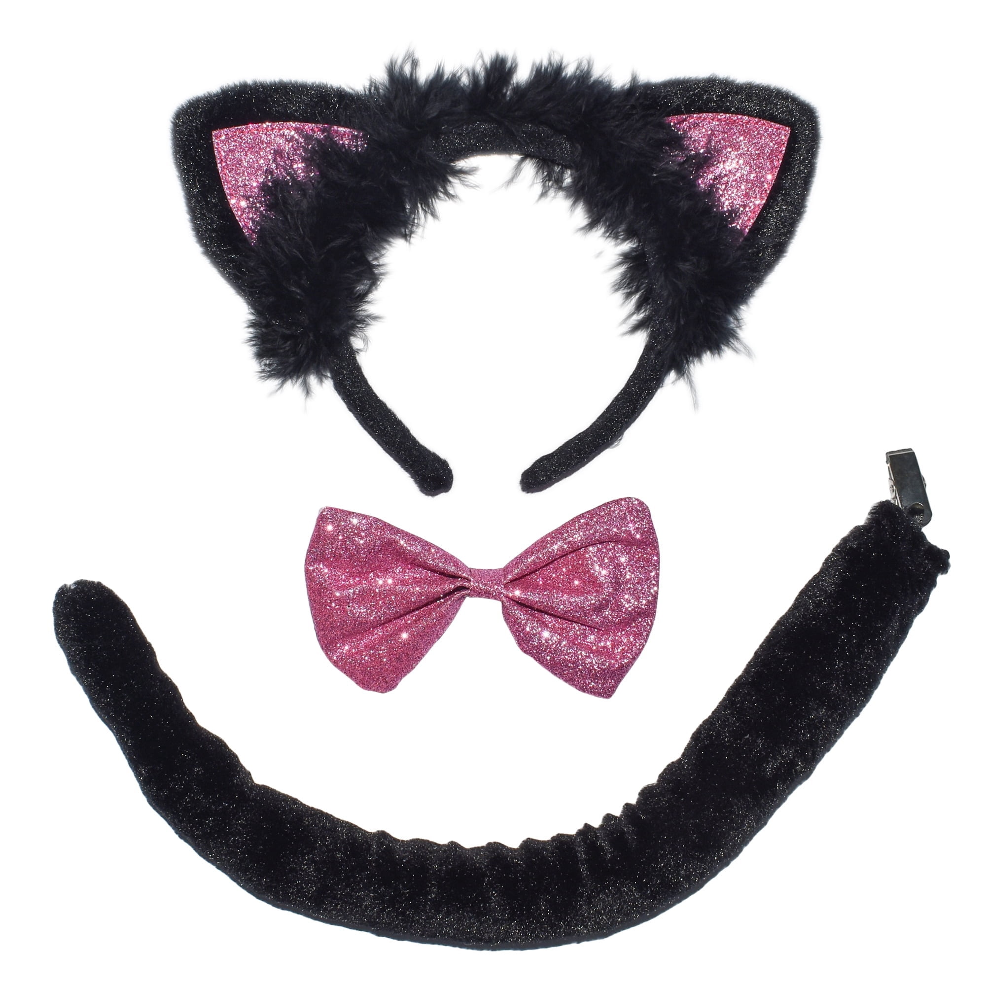 Cat Costume Accessory Kit for Children, Black and Pink, 3 Pieces, Halloween by Way To Celebrate