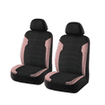 thumbnail image 1 of Auto Drive Faux Leather Seat Cover, 2-Piece, Pink Black Two-Tone, 1 of 7