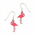thumbnail image 1 of PINK FLAMINGO Hypo-Allergenic Earrings, Sterling Silver Plated, by Sienna Sky, 1 of 1