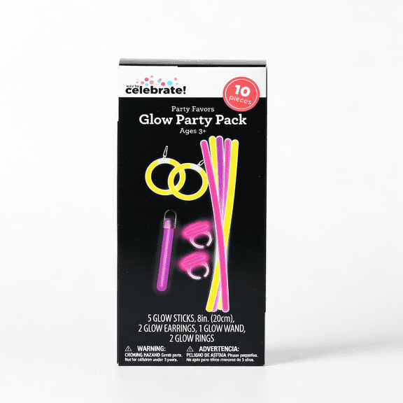 Multicolor Glow Party Pack, 10 Pieces, by Way To Celebrate