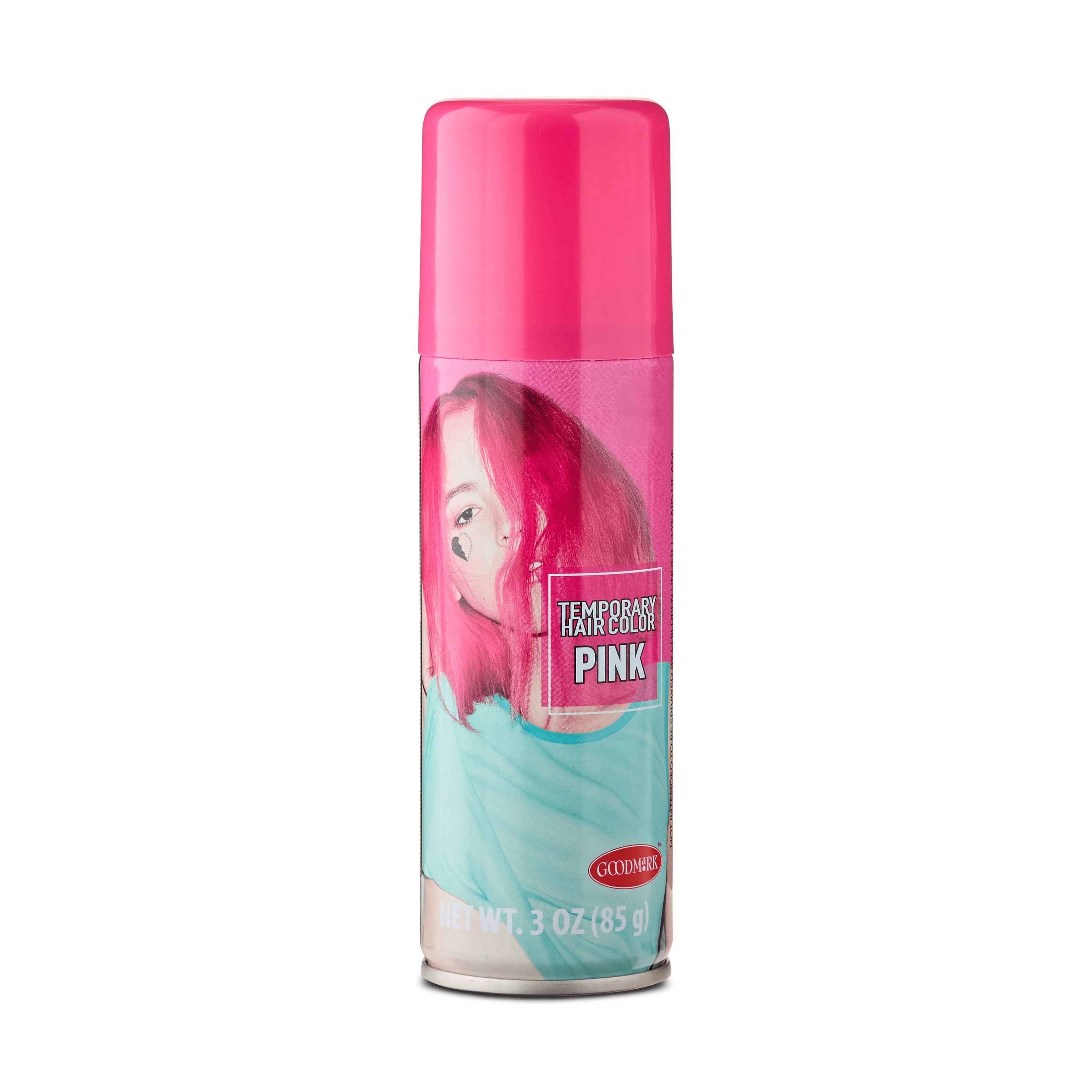 Pink Hair Spray, Halloween Accessory, Temporary Hair Color, 3oz, by Goodmark USA