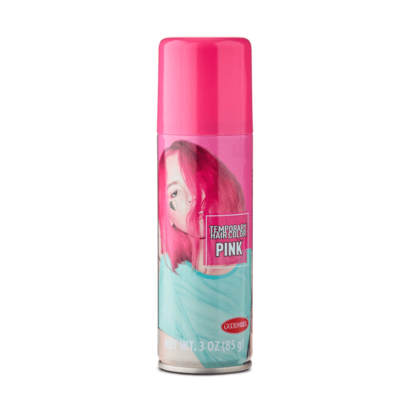 Pink Hair Spray, Halloween Accessory, Temporary Hair Color, 3oz, by Goodmark USA