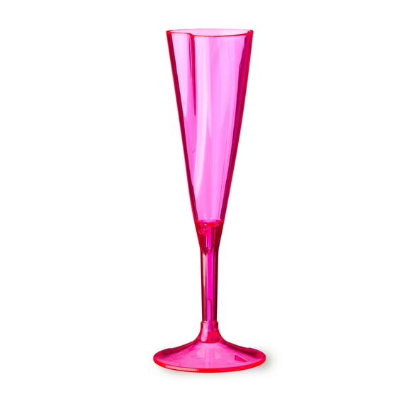 Plastic Heart Champagne Glass, Pink, Valentine's Day by Way To Celebrate