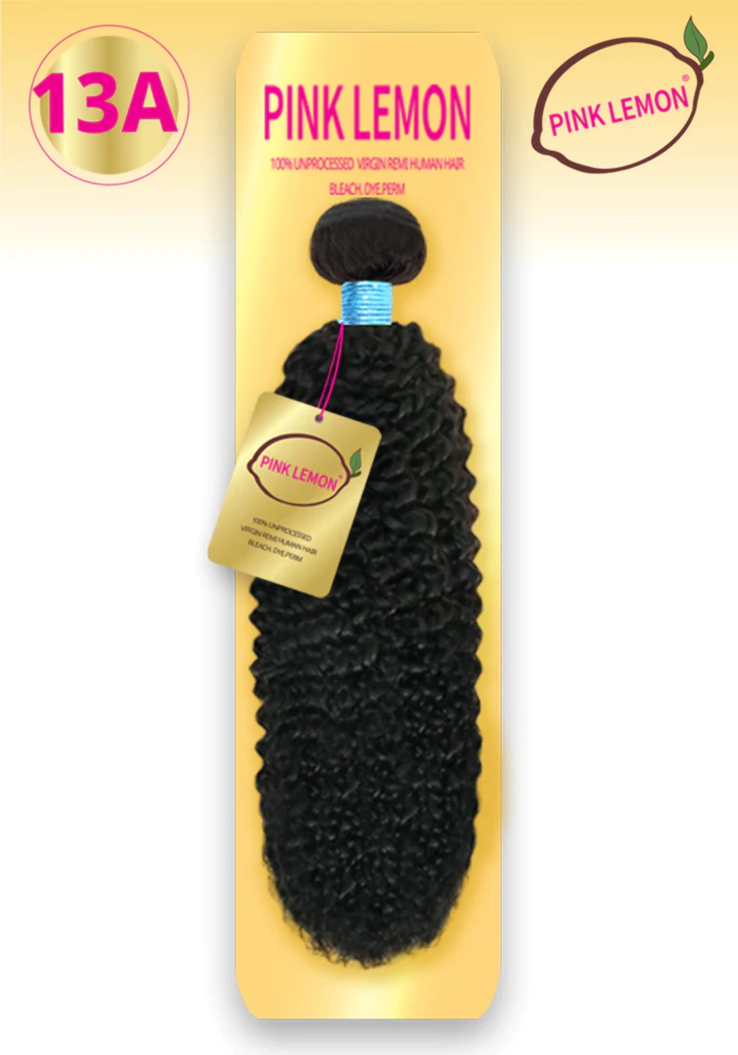 PINK LEMON 100 13A VIRGIN HAIR BUNDLE BLEACH, DYE, PERM (BOHEMIAN