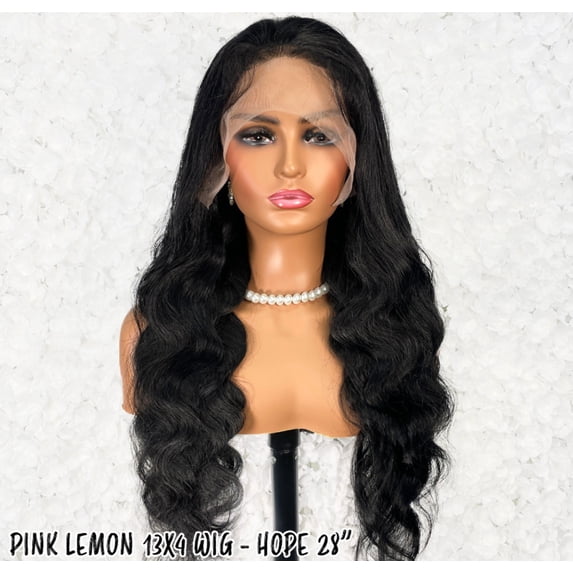PINK LEMON - 100% 15A Unprocessed Virgin Remi Human Hair 13X4 HD Lace Frontal Wig HOPE