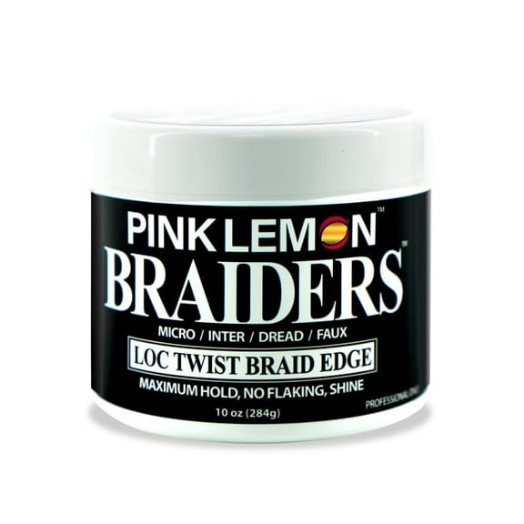 PINK LEMON Braiders - Maximum Hold, No Flaking, Long Lasting Hold, High Shine. For Micro, Inter, Dread, Faux, Loc, Twist, Braid, Edge (10 oz)