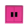 thumbnail interactive-video image 1 of Hyper Tough Mini Tool Cabinet, 11.6-inch Pink Steel Storage with Double Doors & Top Mat, 1 of 9