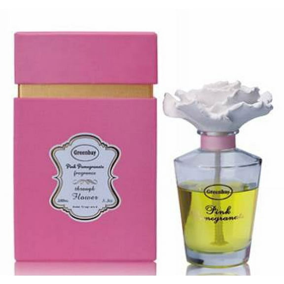 PINK POMEGRANATE Ceramic Flower 3.3 oz Fragrance Diffuser by Greenbay