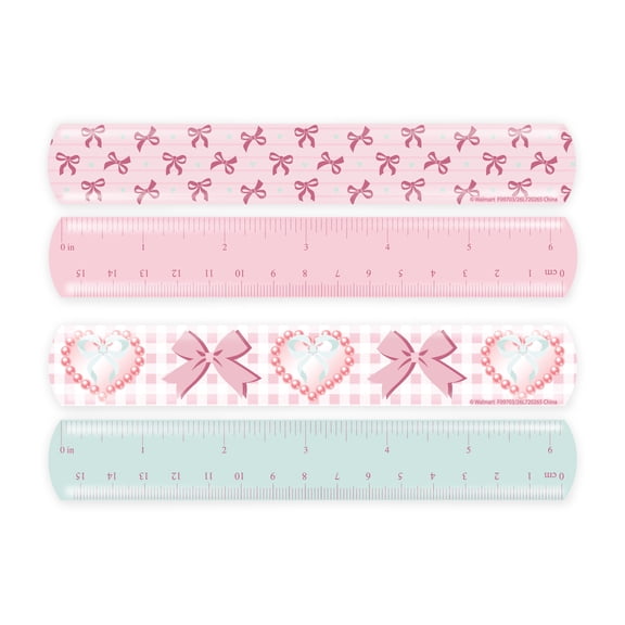 Pink and Pretty Slap Ruler Bracelet Party Favors, 4 Count, by Way to Celebrate