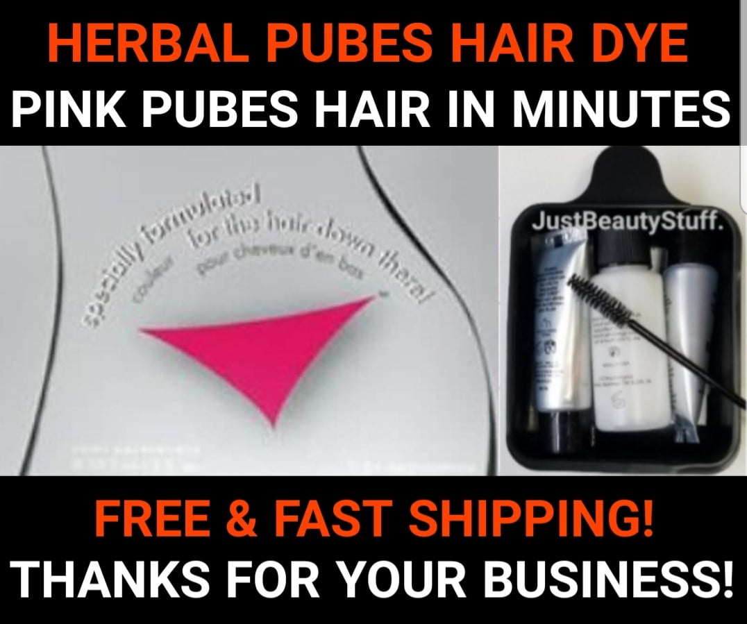 PINK PUBES HERBAL HAIR DYE CREAMCOLOR PUBES HAIR IN MINUTES1 KIT
