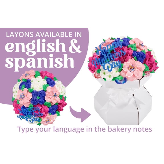 PINK PURPLE MOTHERS DAY CUPCAKE BOUQUET