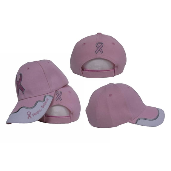 PINK RIBBON BREAST CANCER AWARENESS BASEBALL STYLE EMBROIDERED HAT ball ...