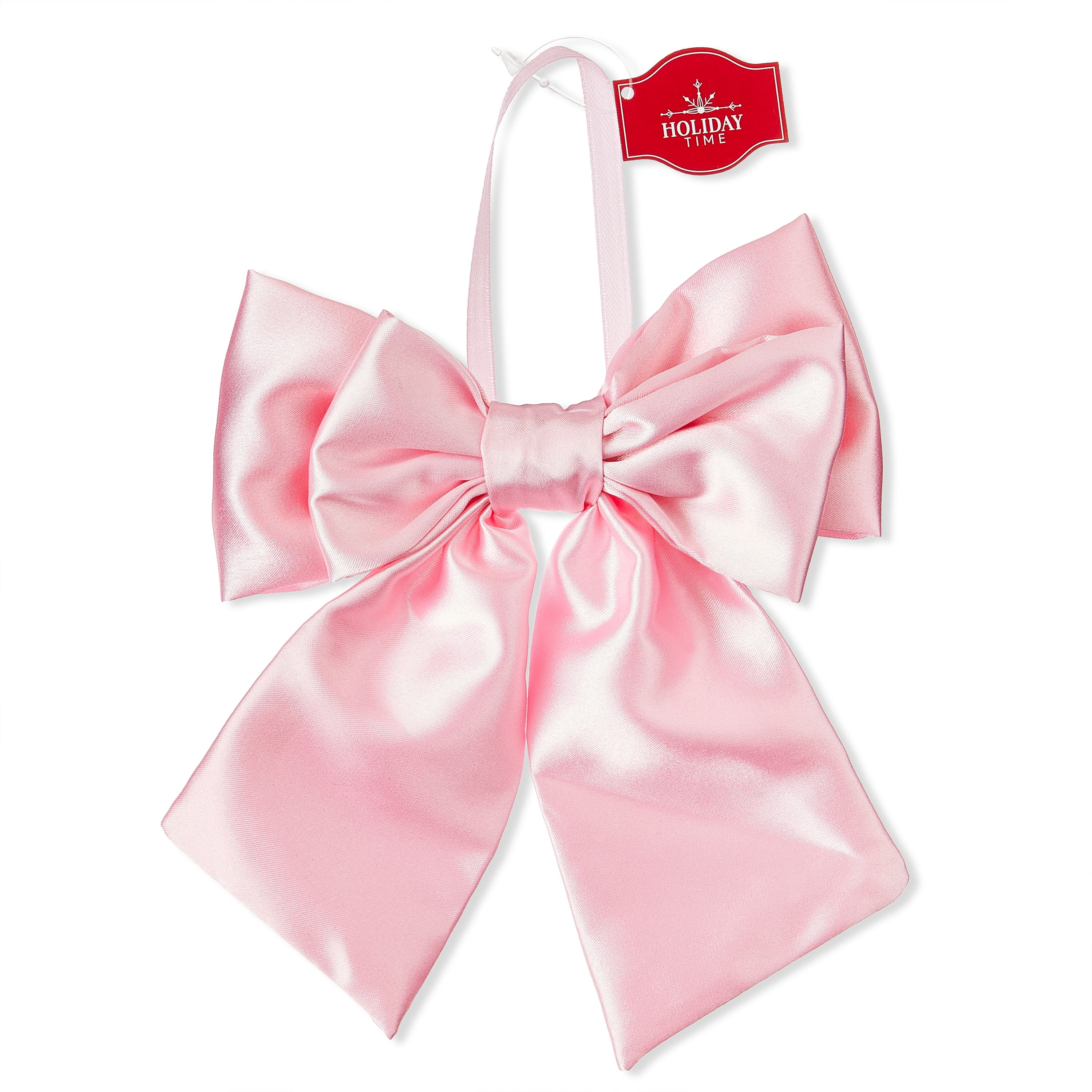 Pink Satin Bow Christmas Ornament, 6.5", by Holiday Time