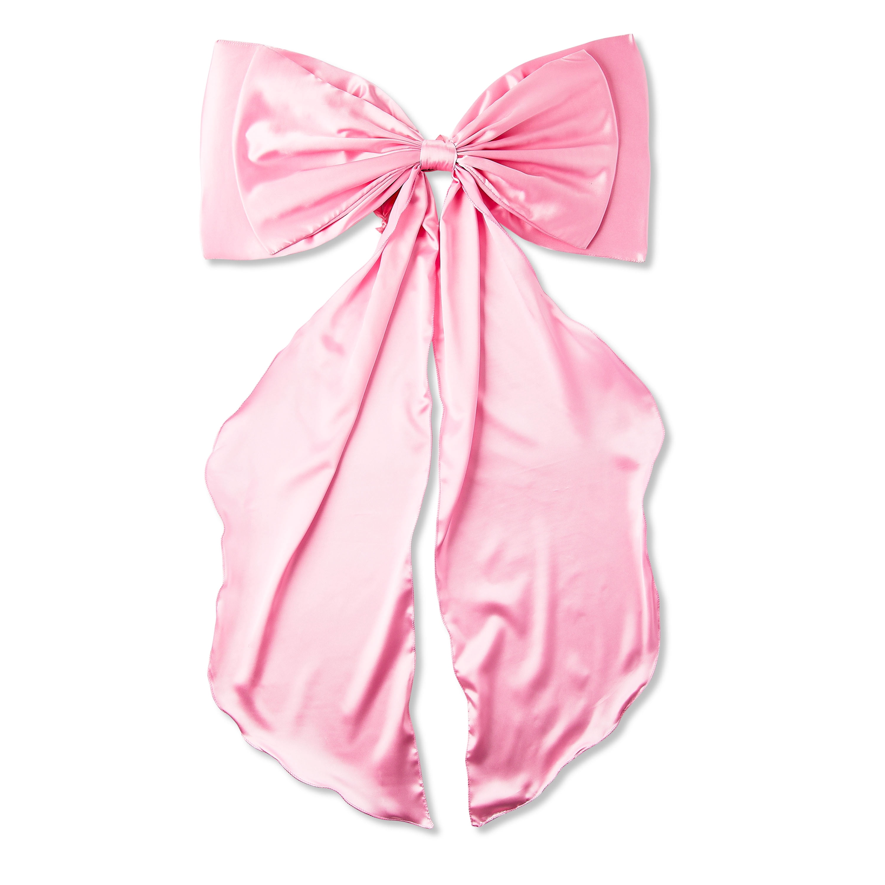 Fabric Satin Bow Christmas Tree Topper, Pink, 34.5", by Holiday Time