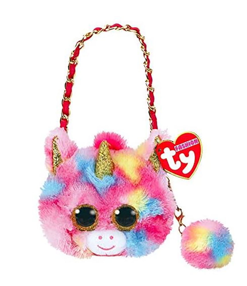 TY PINK SPOTTED UNICORN PURSE