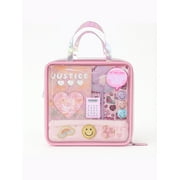 Justice Pink Tote Stationery Set, 10 Piece Unisex Handbag Set for Children Ages 6 and up