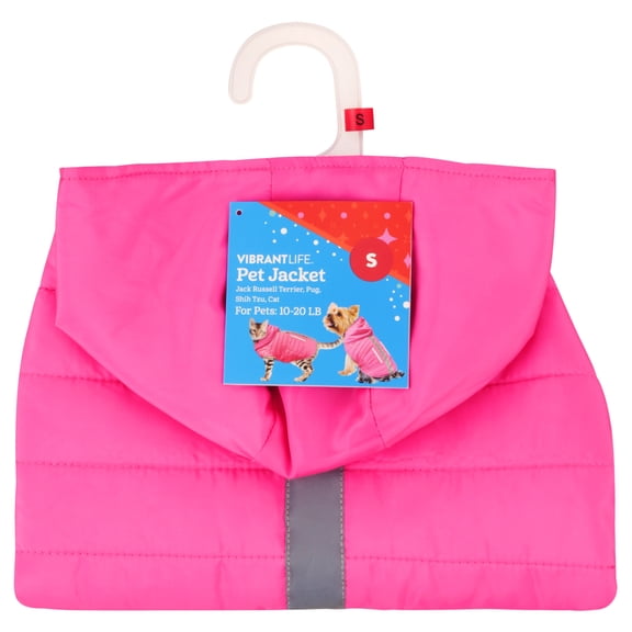 Vibrant Life Holiday Jacket for Dogs and Cats, Pink, S