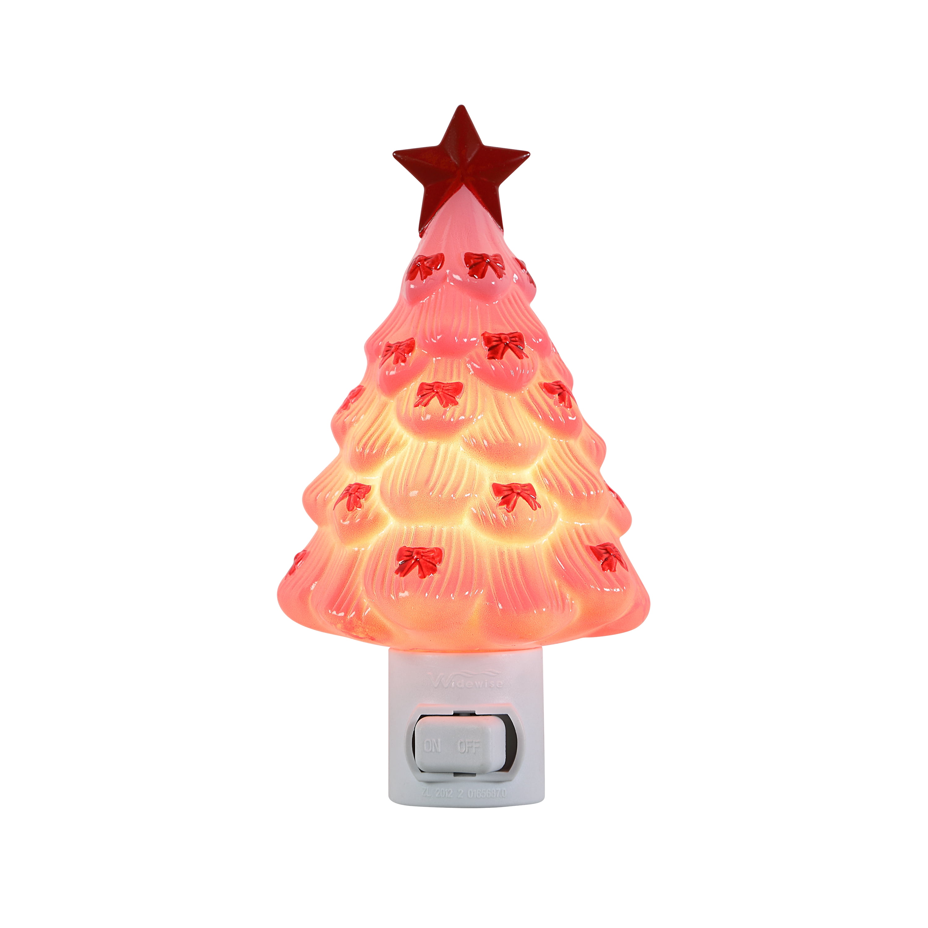 Mr. Christmas Decorative Pink Christmas Tree Nightlight, Warm White