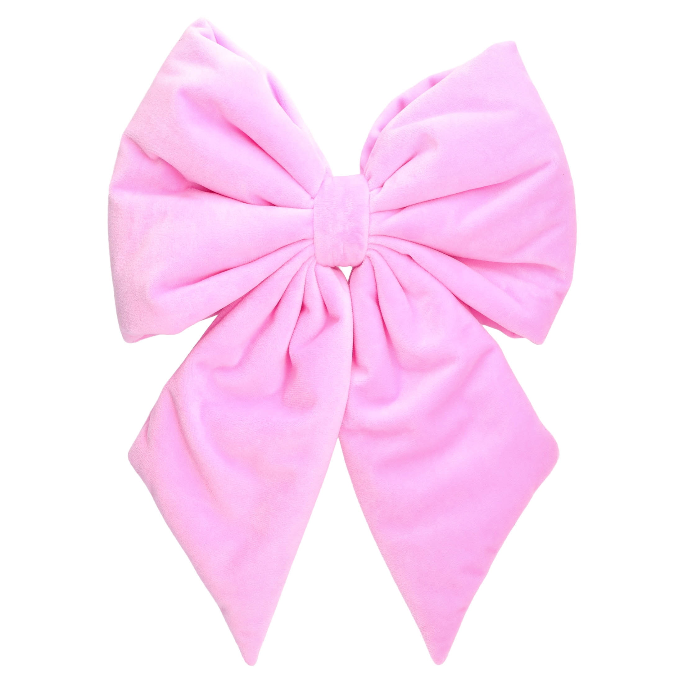 Pink Velvet Decorative Christmas Bow, 13.5", by Holiday Time
