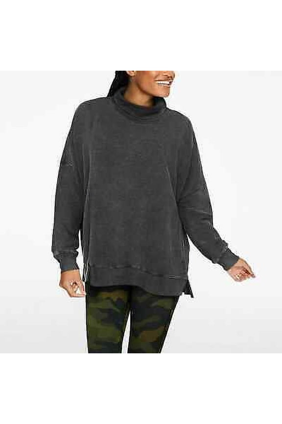 PINK Victoria's Secret Women Oversized Cowl Neck Pullover Sweater Washed Gray S