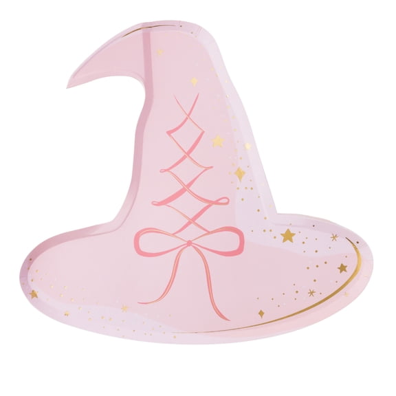 PINK WITCH HAT LARGE PLATES