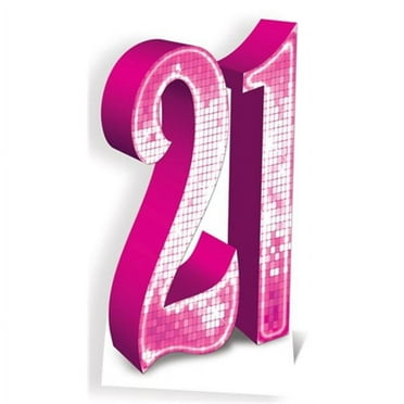 PINK number 21 Cardboard Cutout Cardboard Cutout