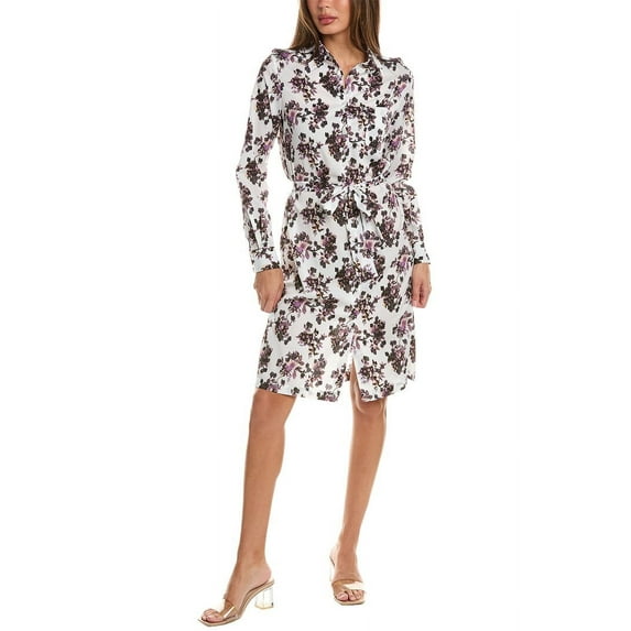 PINKO womens Alicia Shirtdress, 44, White