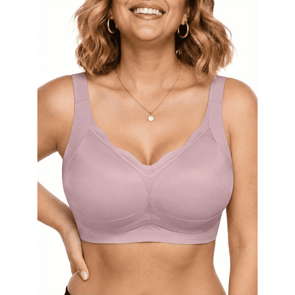 PINKSIR Plus Size Wireless Bra for Women No Underwire Supportive Push Up Full Coverage Bralette Comfort Everyday Bra
