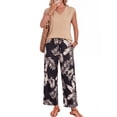 thumbnail image 1 of PINKSIR Two Piece Sets for Women Summer Outfits Oversized Wide Leg Crop Pants Lounge Sets Airport Beach Vacation Clothes, 1 of 10